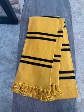 Hufflepuff Yellow Scarf with Black Stripes